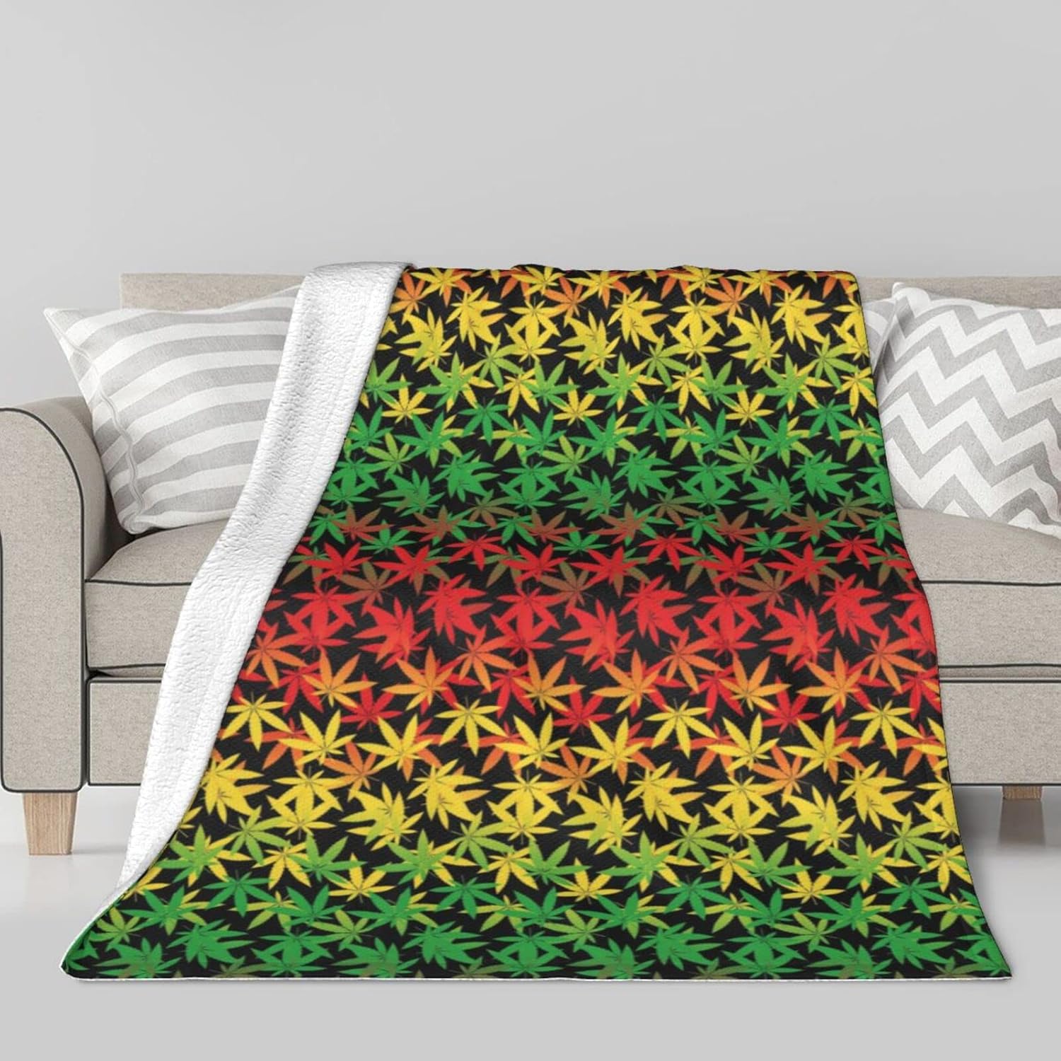 Weed Marijuana Smoker Fleece Blanket and Throws Full Size
