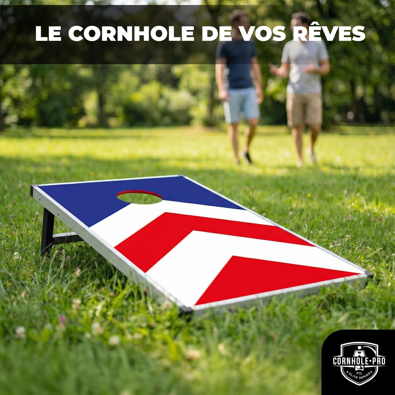 Cornhole Officiel en Aluminium – 90×60 cm – Plateaux Légers & Résistants + 8 Sacs – Set Complet avec Housse de Transport – Jeu Extérieur Adulte pour Jardin, Plage – Original Corner — image 4