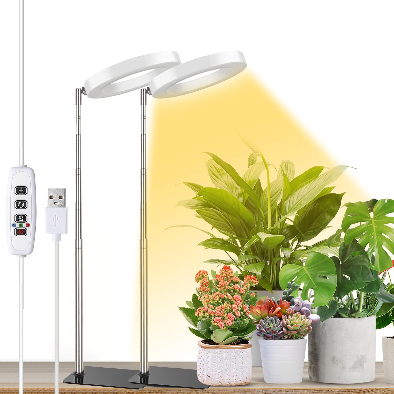 Amazon.co.jp: 雲見 植物育成ライト LED スタンド 室内栽培ライト 定時