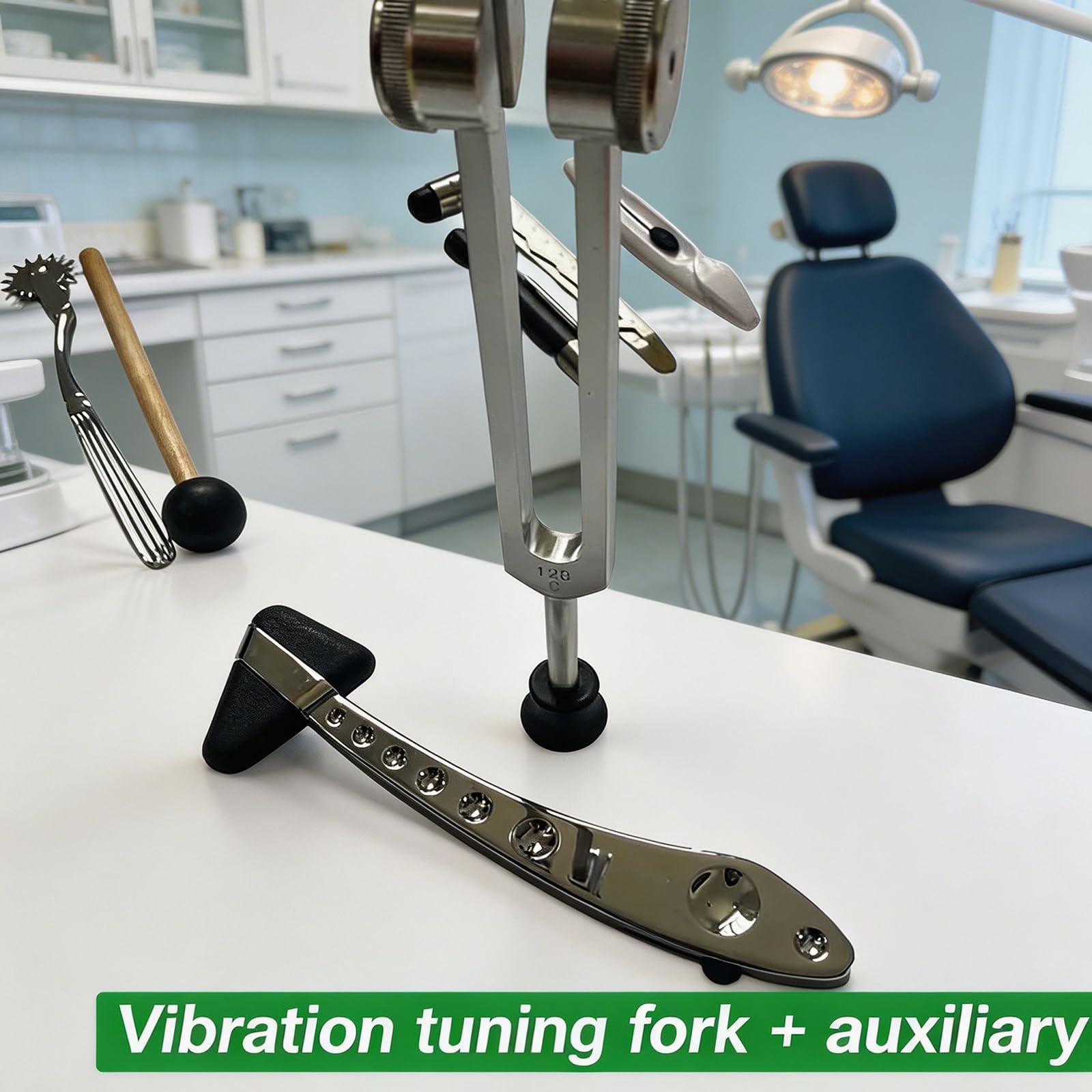 MObyat Neurologisches Hammerset, Multifunktionaler, Tragbarer Reflexhammer Aus Edelstahl, Stabil Und Ergonomisch, Zur Prüfung Von Schmerzempfindung, Berührungsdruck, Temperatur, Vibrationsempfindung