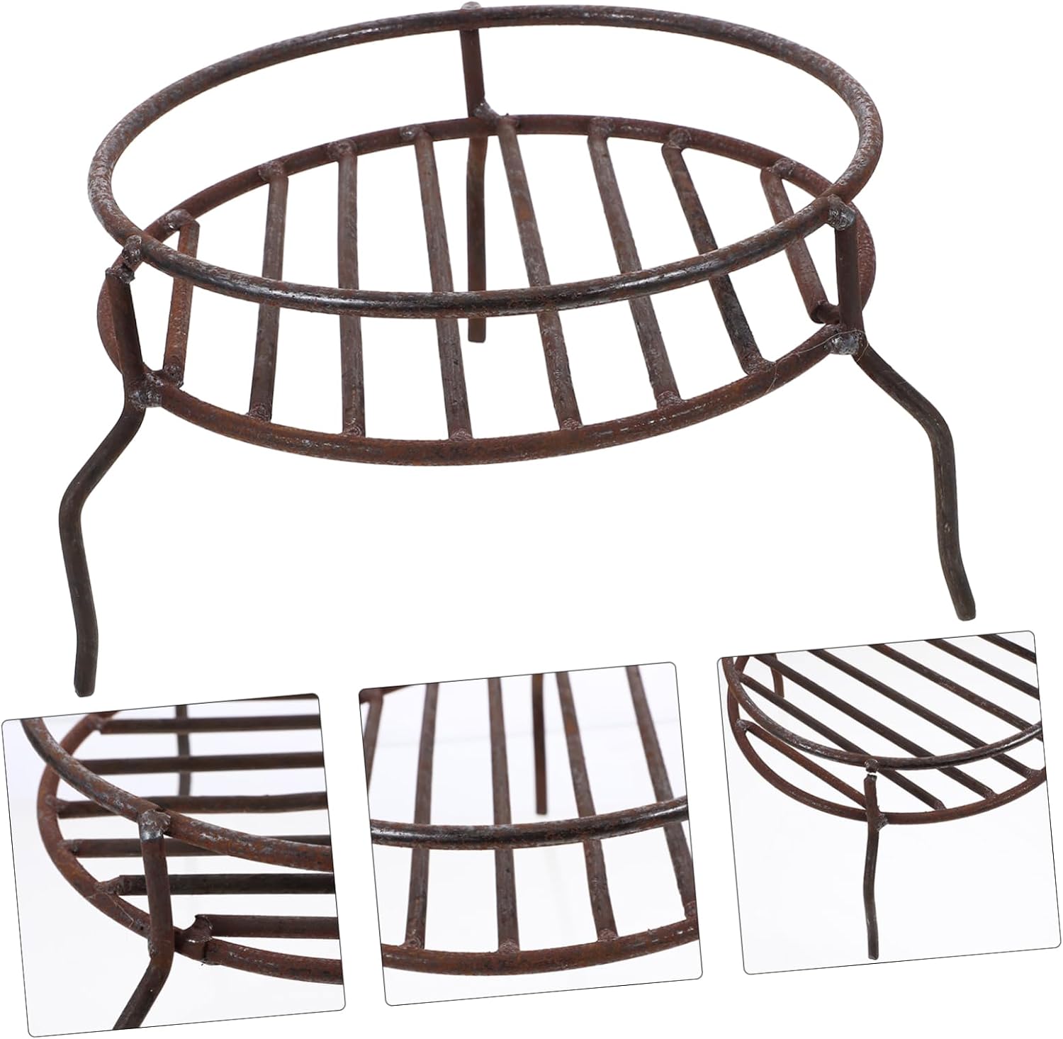 POPETPOP Outdoor Portable Pit Grill Rack Wear Resistant Wok Holder for Camping Cooking Durable Lightweight for Picnics