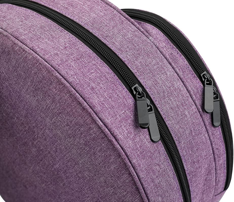 OTRIEK Shinyzone Cross Stitch Storage Bag Purple,Embroidery Projects Bag,Sewing Crafts Storage Tote Bag,Knitting Bags with Zipper Pockets Organiser for Embroidery Hoops,Charts and Threads