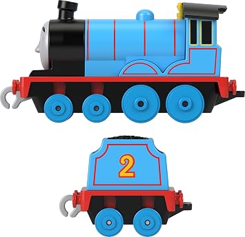 Thomas & Friends Fisher-Price Edward Die Cast Sürgülü Oyuncak Lokomotif, 3 Yaşından Büyük Okul Öncesi Çocuklar için, HTN29, Çok Renkli