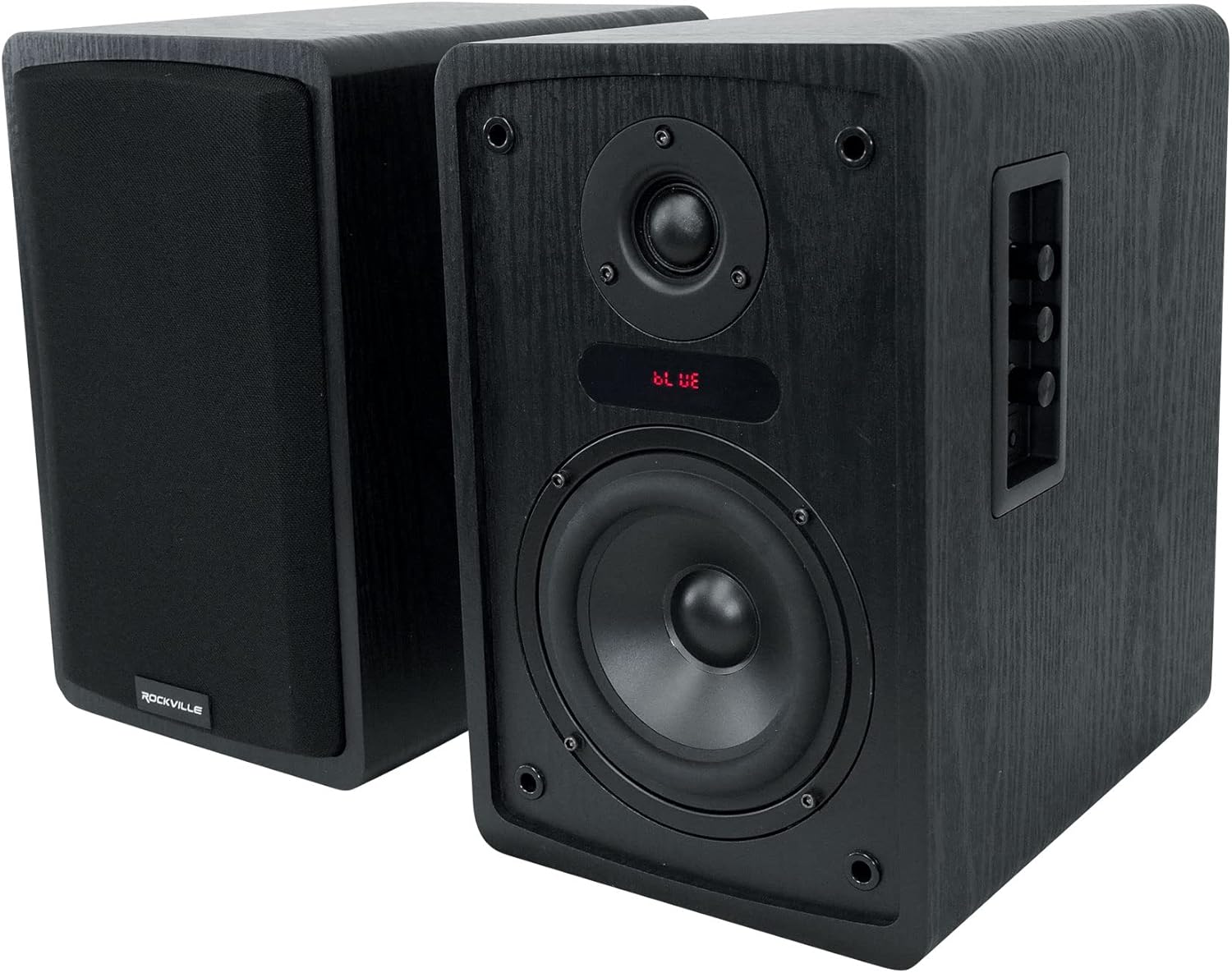 Rockville ELITE-5B Bundle: 5.25 in Powered Bookshelf Speakers with Bluetooth, 200-Watt RMS 800-Watt Peak, RS37B 37 in Steel Bookshelf Speaker Studio Monitor Stands, 2 Items