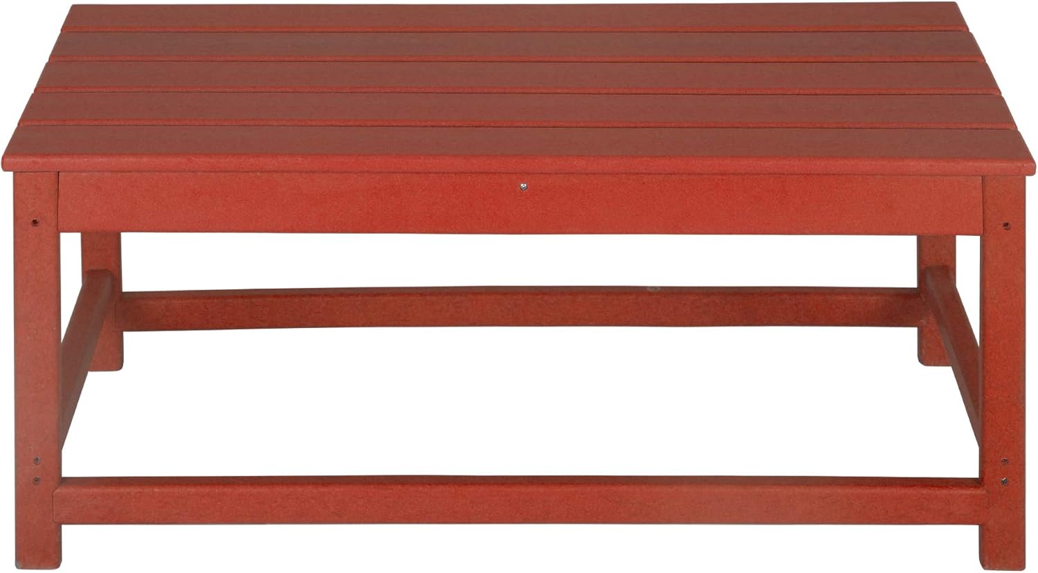 WO WESTIN OUTDOOR HDPE Laguna Outdoor Poly Adirondack Coffee Table, Red