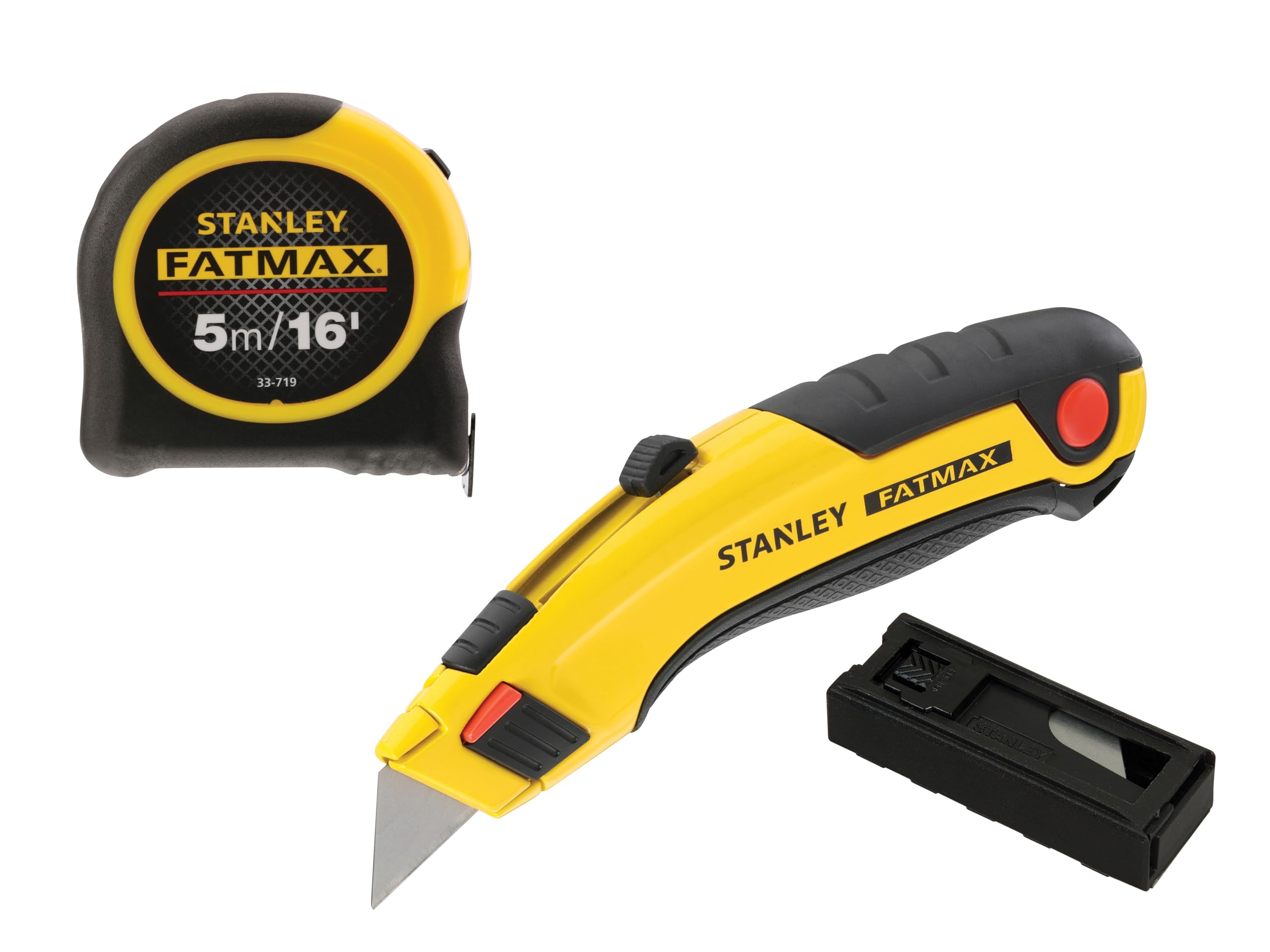 STANLEY FatMax® Triple Pack - Tape, Retractable Knife and Blades,