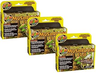 Zoo Med Naturalistic Terrarium Mushroom Ledge Small (7" Long x 4.5" Wide) - Pack of 3
