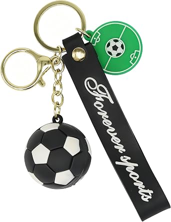 Soccer Keychain Sports Ball Key Chain Football KeyRings Gift for Boys Girls Men Women