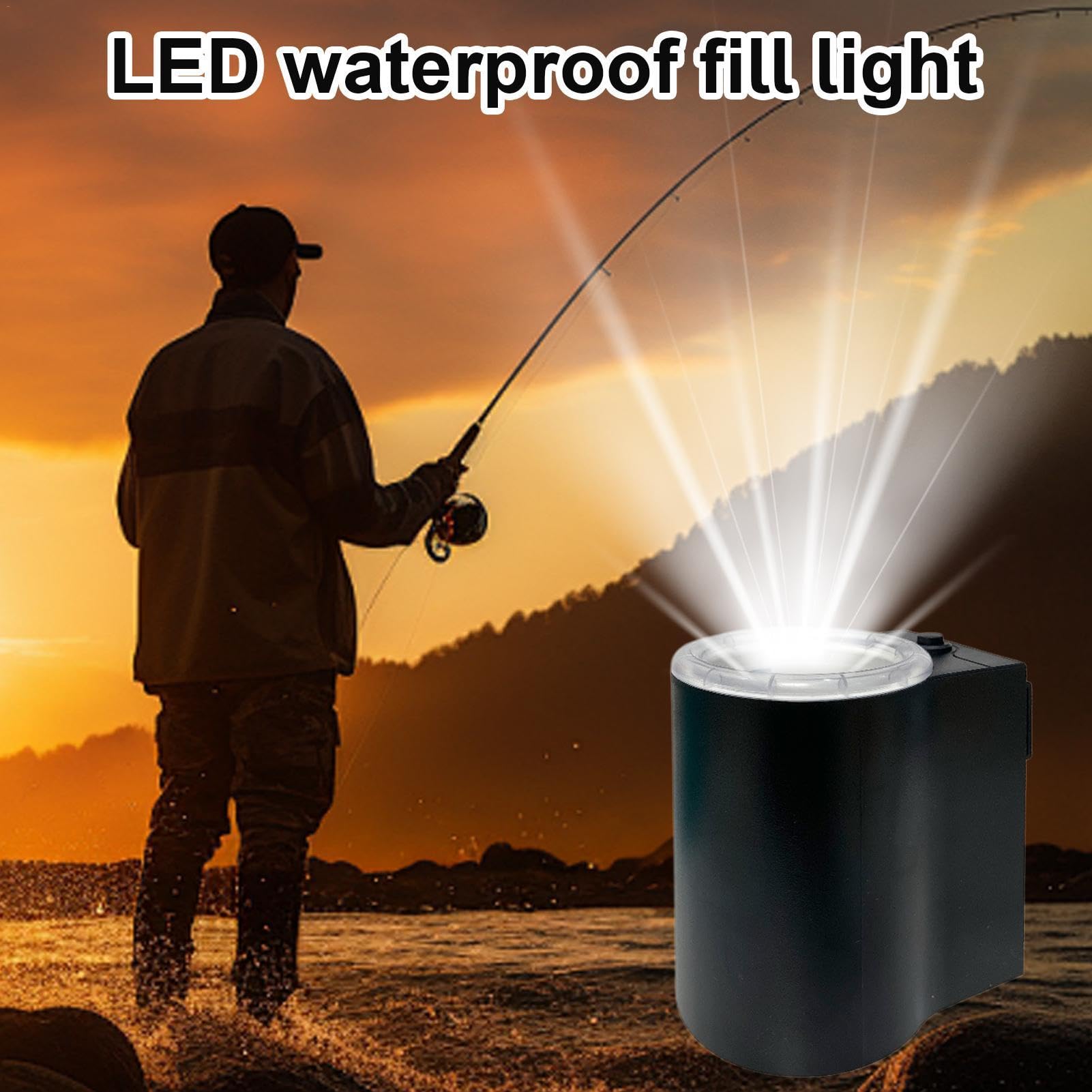 Lampe De Pêche Sous-Marine LED UV - Appât Lumineux Pour Pêche De Nuit - Étanche Et Robuste - Autonomie 7-8h - Outil Pour Attirer Les Poissons - 5