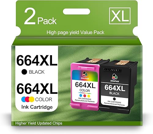 664XL Cartucho de tinta de repuesto para cartuchos de tinta HP 664 664XL, color negro y color para tinta DeskJet Advantage 2135 1115 2675 3635 3775