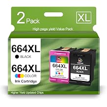 664XL Ink Cartridge Replacement for HP 664 664XL Ink Cartridges Black and Color for DeskJet Ink Advantage 2135 1115 2675 3635 3775 Ink 1 Black/1 Color, 2Pack