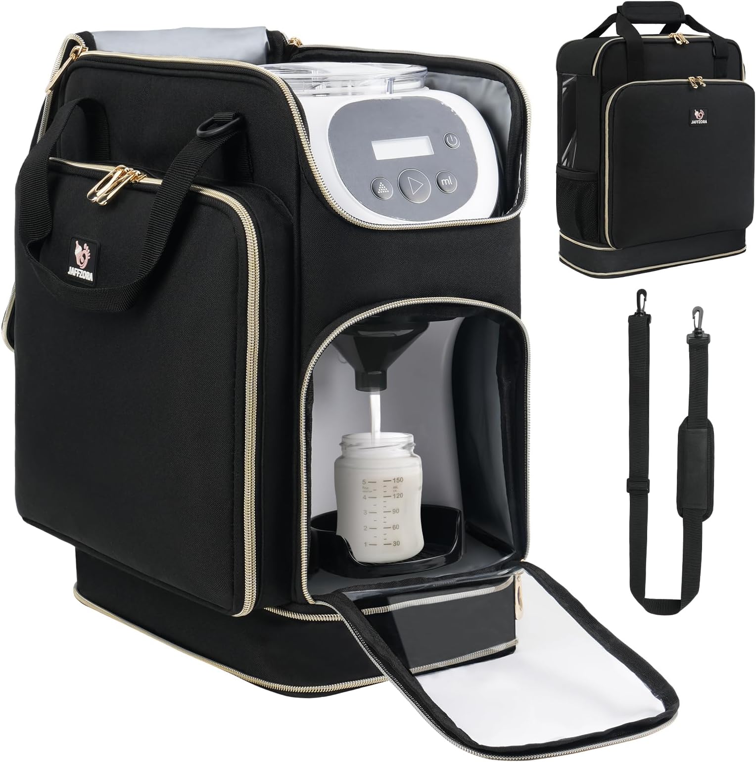 Carrying Case Compatible with Baby Brezza Formula Pro Mini Baby Mixer Machine, Insulated Formula Mixer Travel Bag with Shoulder Strap