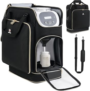 Carry Case for Baby Brezza Formula Pro Mini Baby Mixer Machine Insulated Baby Formula Mixer Travel Bag for Baby Essentials, Black, Travel