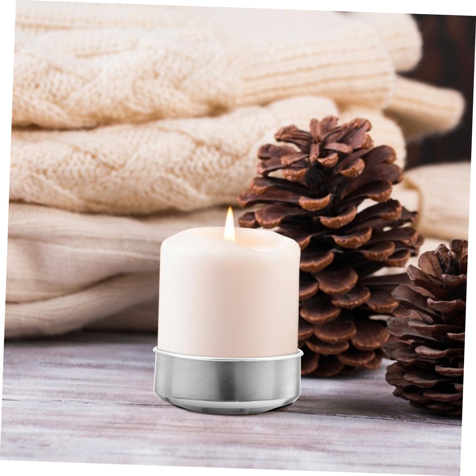 LIFKOME 100Pcs Aluminum Tea Light Tins Empty Containers for DIY Candle Making Seamless Design Heat Resistant for and Creative Projects