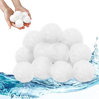 AufuN Filtros de bolas de filtro de arena, para bomba de filtro, filtro de arena para piscina (1400 g), color blanco