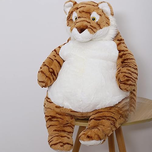 Miniatura 6 de Animales de peluche con peso de tigre, 21.5 pulgadas, 5.2 libras, peluche de tigre con peso grande, almohada de juguete de animales de peluche,