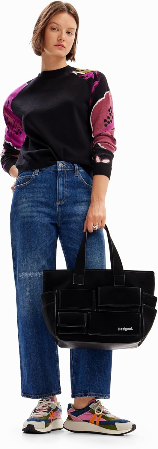 Desigual Women's Woman Flat Knit Thin Gauge Pullover