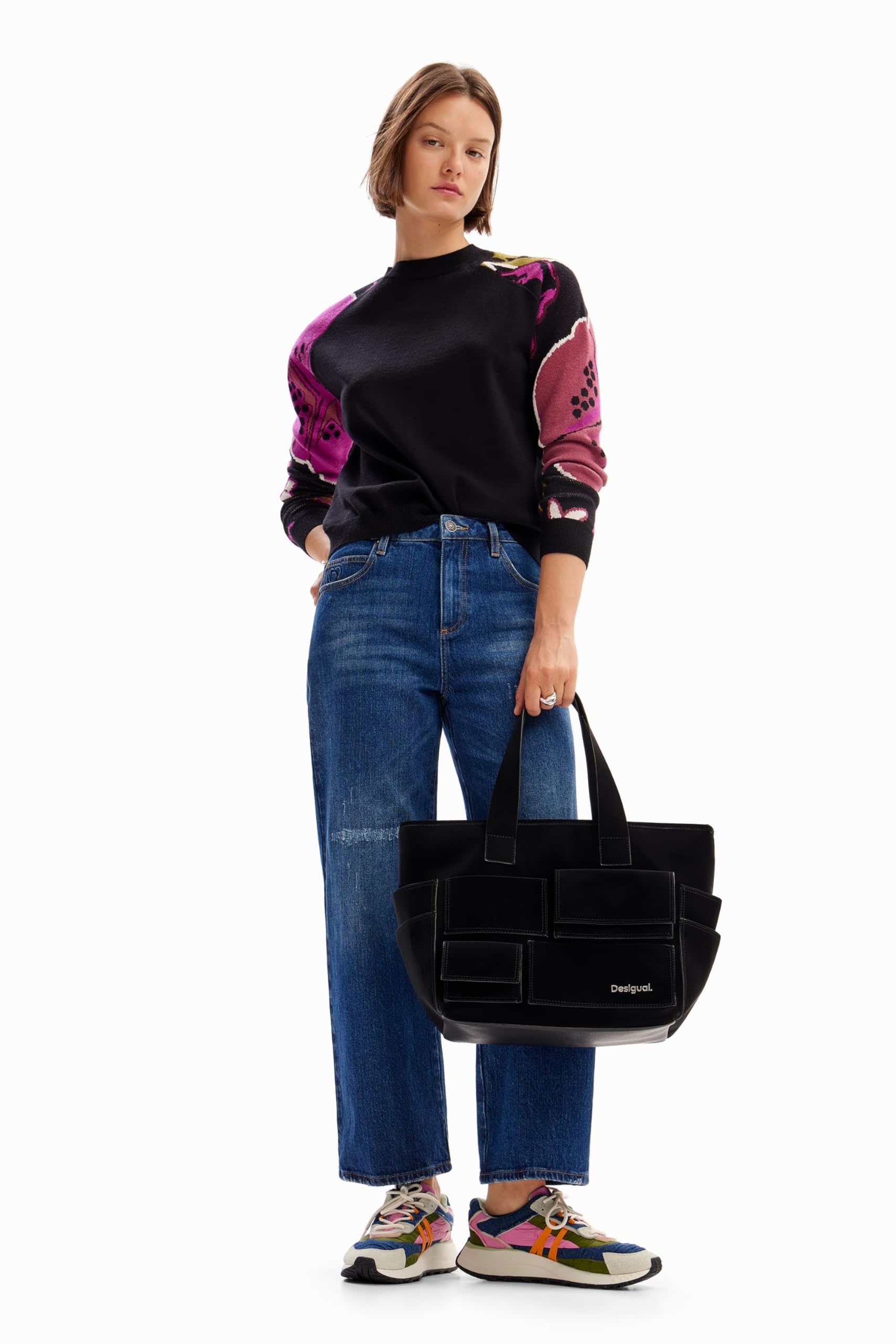 Desigual Jersey de Punto Plano para Mujer Sudadera Mujer