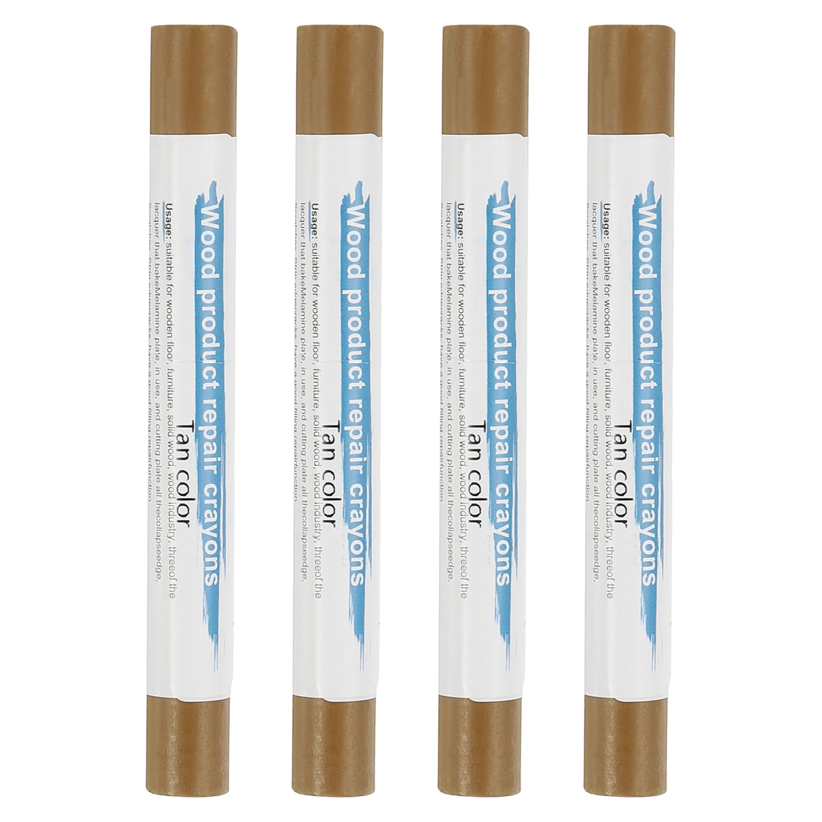 PATIKIL Furniture Repair Crayons, 4 Pcs Wax Wood Filler Sticks Wood Wax Crayons for Scratches Wood Floor Holes Tables Tan