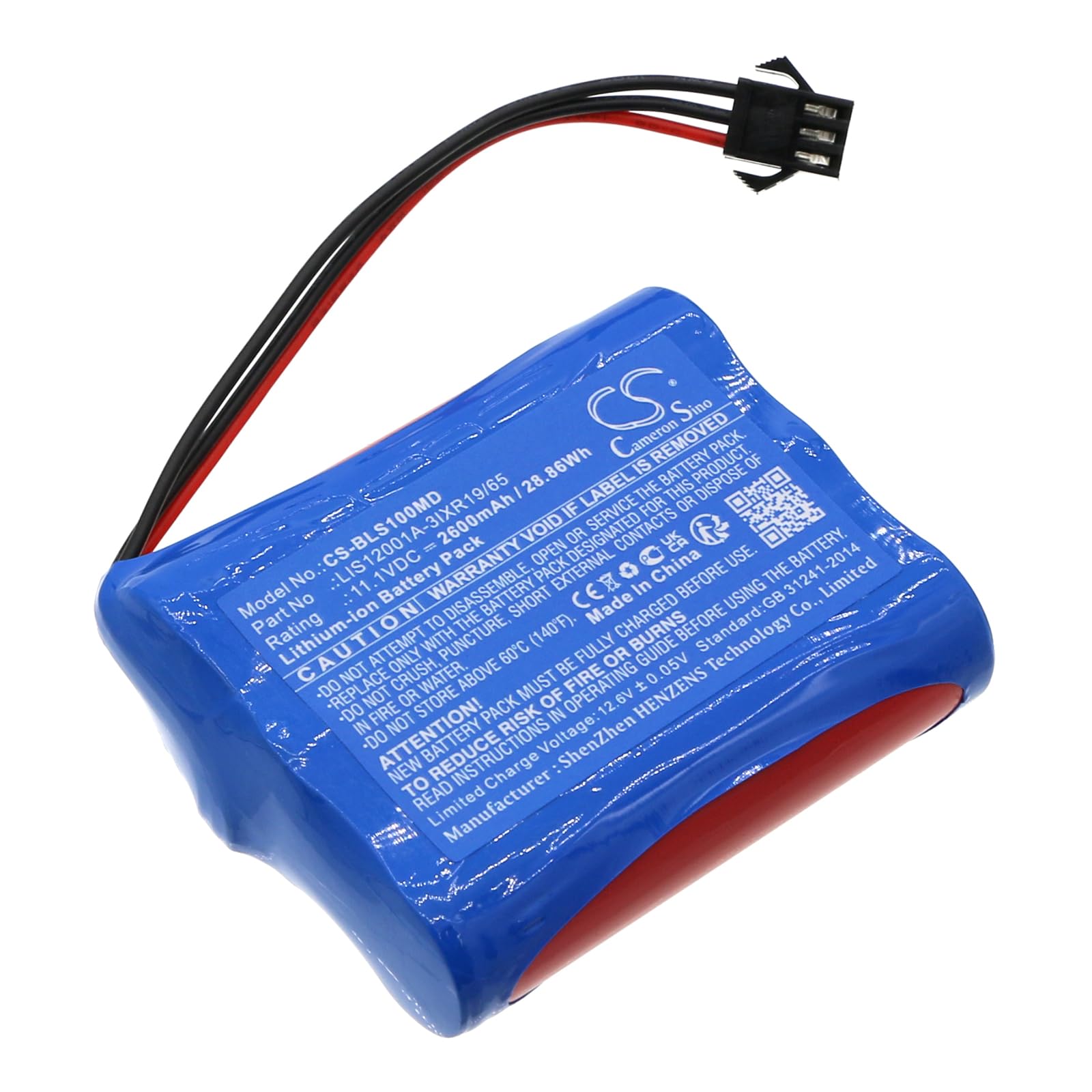 TECHTEK Battery 2600mAh compatible with [Biolight] M10, M10 Overview Patient Monitors, Patient Monitors, M12 Overview M12 S10, S10 replaces LIS12001A-3IXR19/65