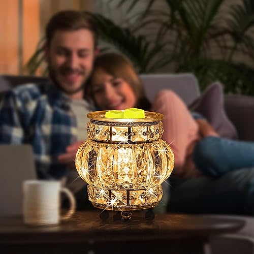 Miniatura 6 de MAXWINER Calentador eléctrico de cera derretida, quemador de aceite de cristal de hierro forjado para el hogar, sala de estar, dormitorio, cocina,