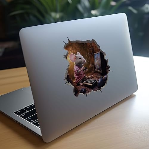 Miniatura 8 de Calcomanía de pared 3D con agujero de ratón para videojuegos