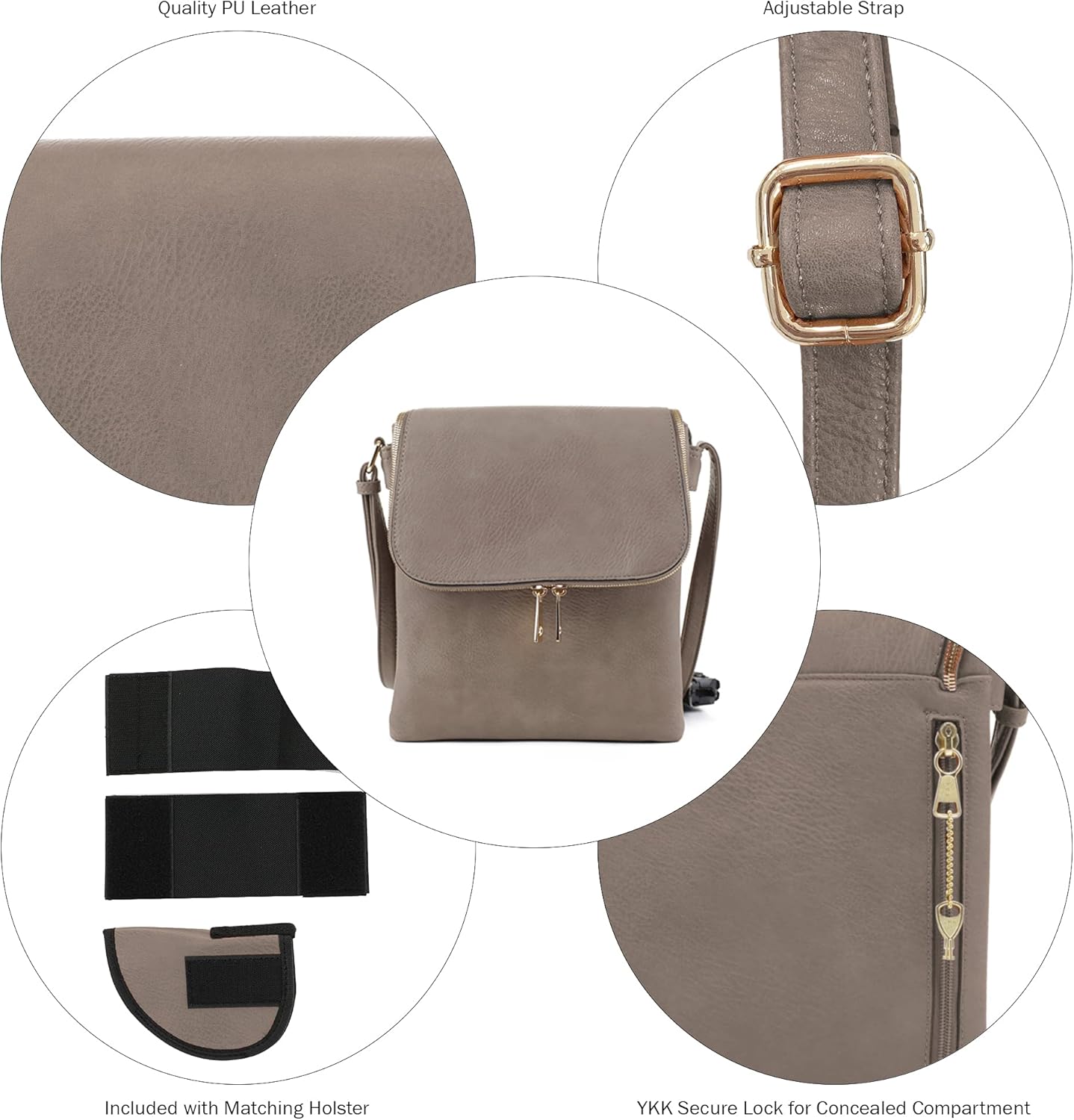 JESSIE & JAMES Cheyanne Concealed Carry Crossbody Bag with Lock and Key - Image 6