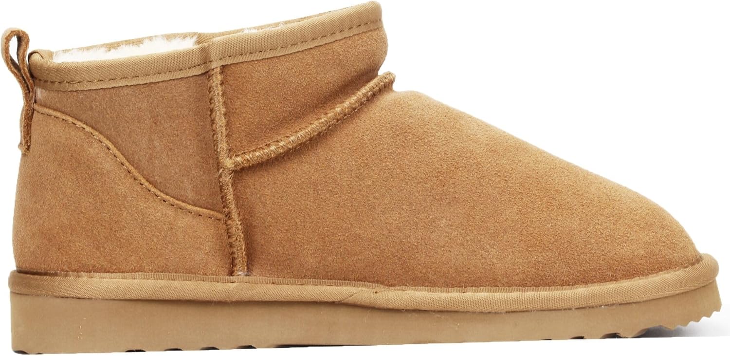 Light Brown Mini Ankle Snow Boots