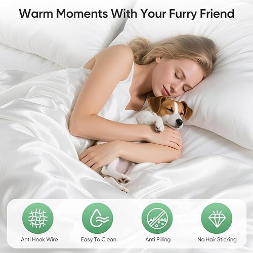 Miniatura 6 de Lujoso juego de sábanas refrescantes de Tencel y viscosa de bambú, suaves y sedosas con bolsillo profundo, ropa de cama hipoalergénica y