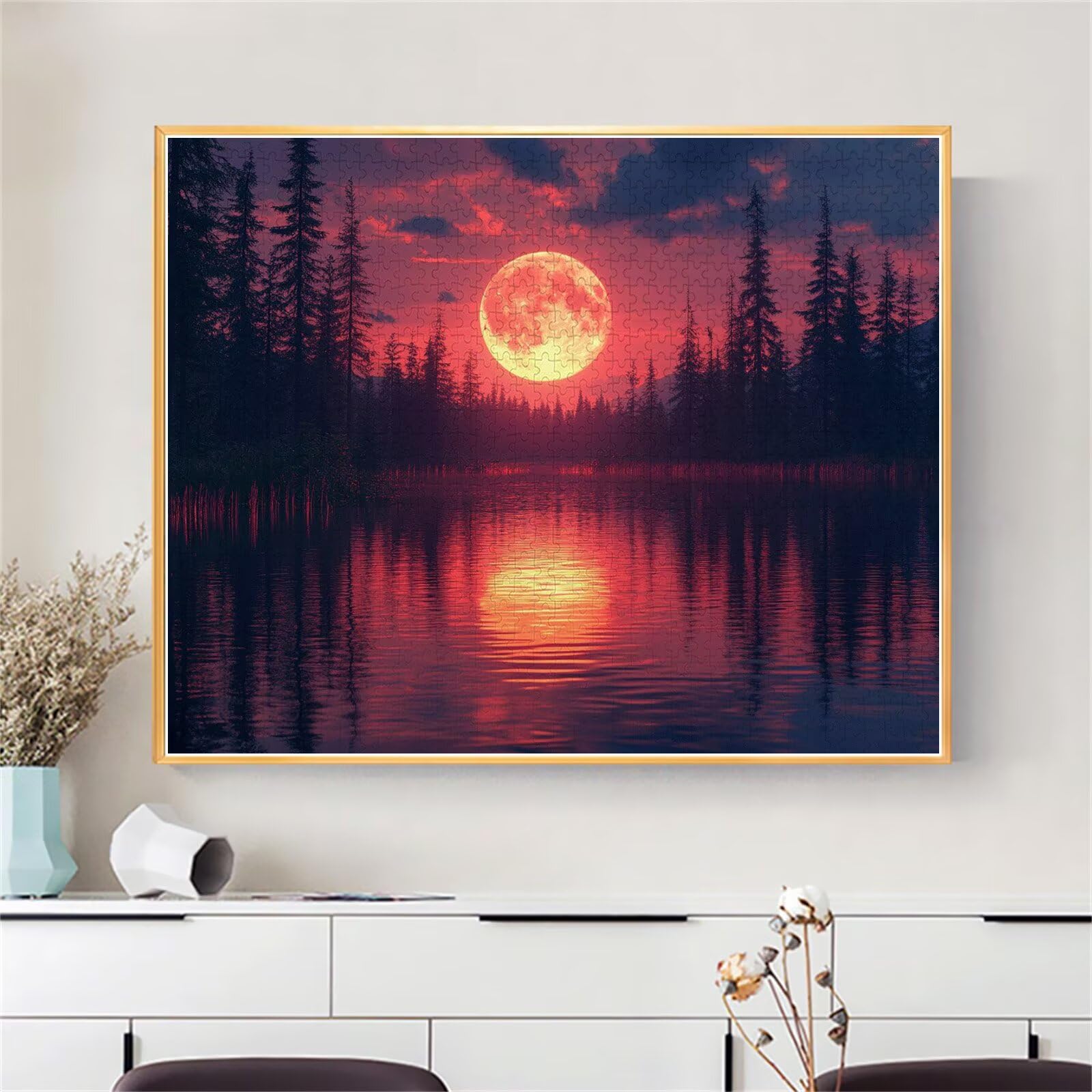 Puzzle Erwachsene 2000 Teile Mond Landschaft Educa Jigsaw für Kinder ab 8 Jahren Mädchen Jungen, Erwachsene Impossible Klassische Puzzles Schwer, Anspruchsvoll Spielspaß, Als Geschenke 70x99cm t-986
