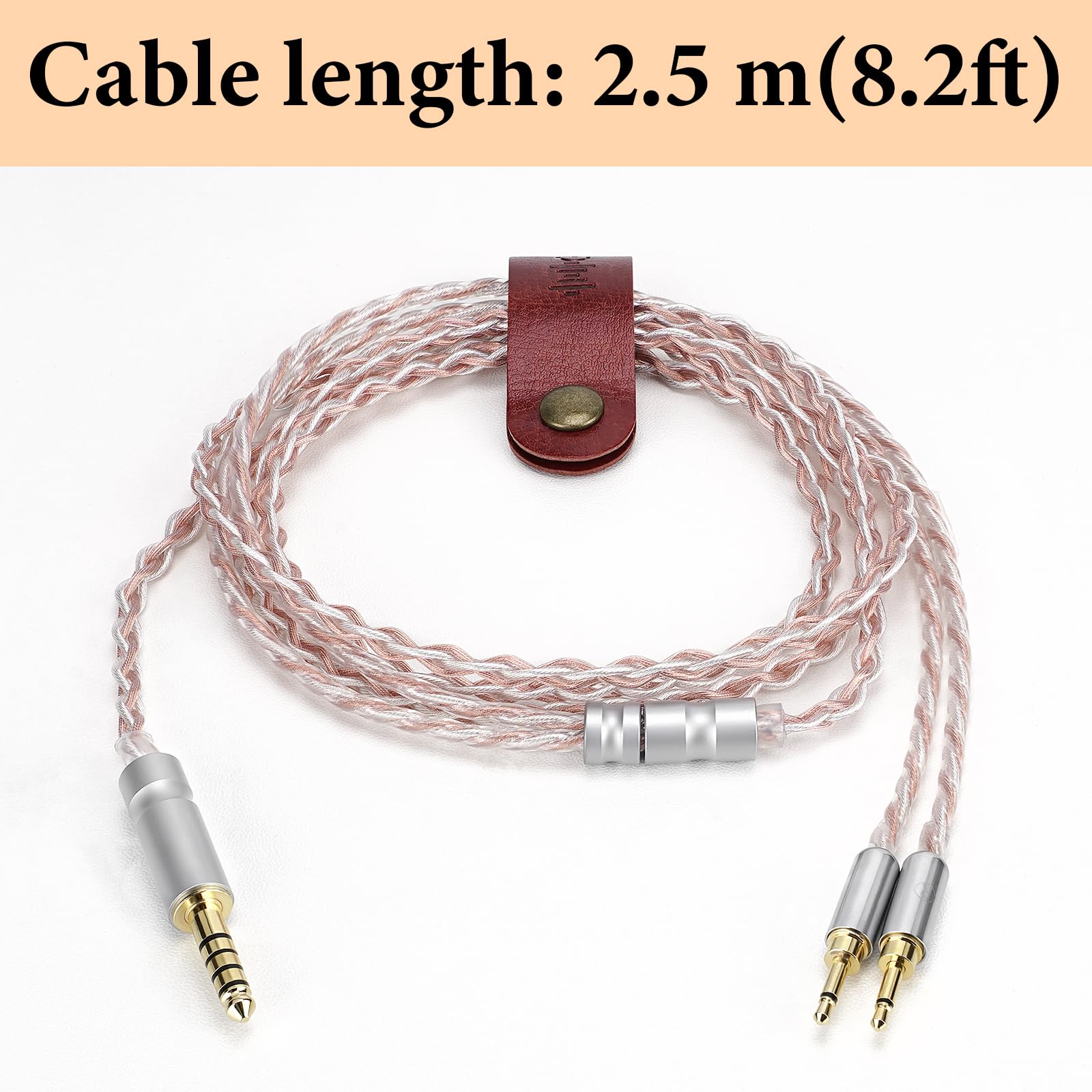 GEEKRIA Apollo 4,4mm Balanced Stecker auf Dual 2,5mm Stecker Upgrade-Kabel für HIFIMAN HE400S, HE-400i, HE560, HE350, HE1000 V2, 4-adrig 6NOCC Kupfer (4,9FT / 1,5M)