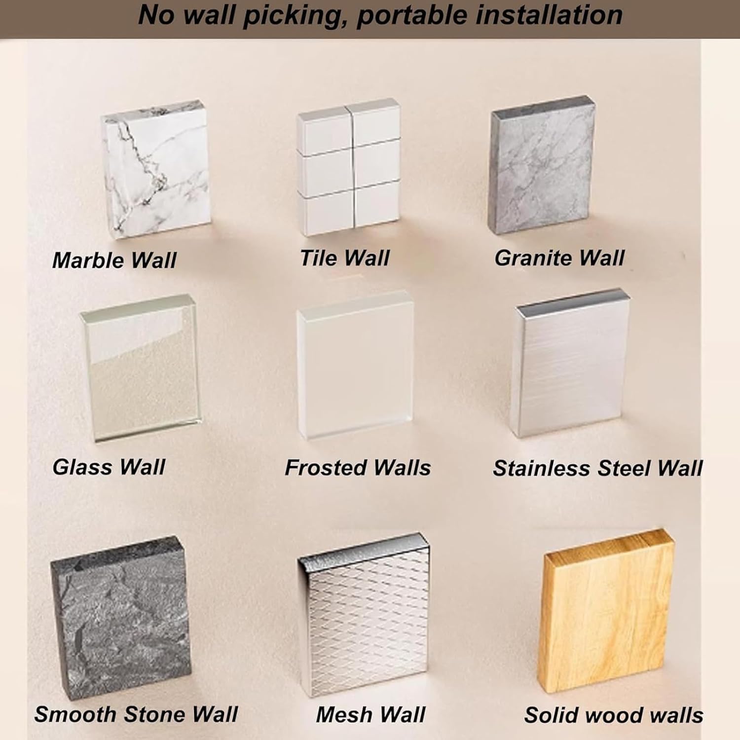 Wall Hooks Adhesive | Towel Holder for Bathroom Wall | No-Drill Peel-and-Stick Robe Holders Racks for Apartment RV Kitchen Dorm Poolside