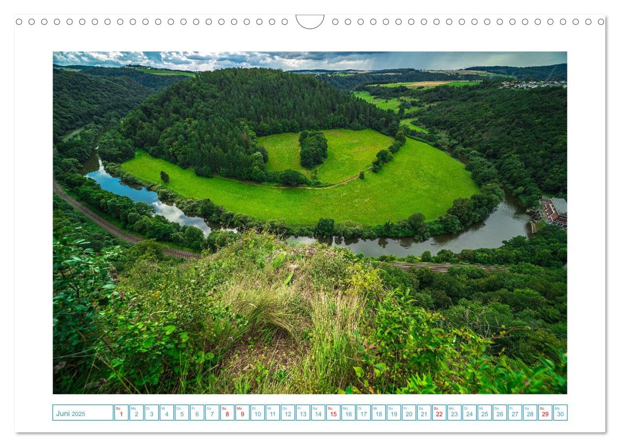Naturwunder - Deutschlands Flussschleifen (Wandkalender 2025 DIN A3 quer), CALVENDO Monatskalender: Flussscheifen - Phänomene der Natur (CALVENDO Orte)