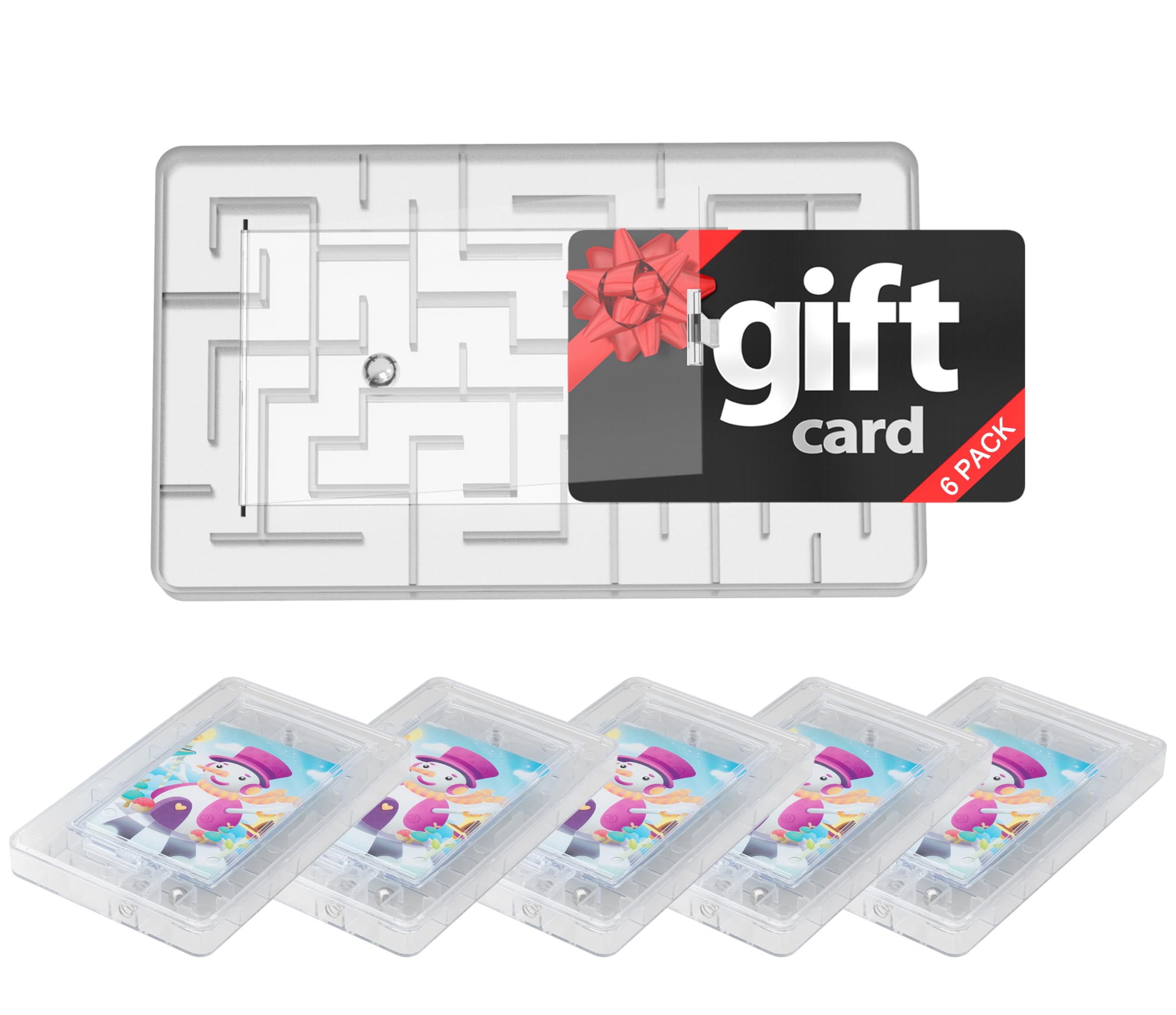 Gift Card Holder 6 Pack - Money Maze Puzzle Gift Card Box - Fun and Challenging for Kids and Adults