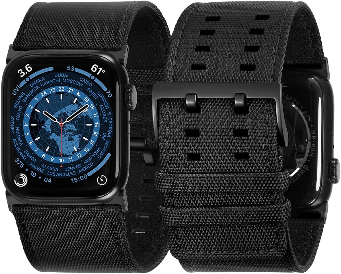 Tefeca Dual Series Band Compatible with Apple Watch Ultra 2/Ultra 49mm, Series 10 46mm, Series 9/8/7 45mm, SE2/SE/6/5/4 44mm - Amazon product rated Grade A