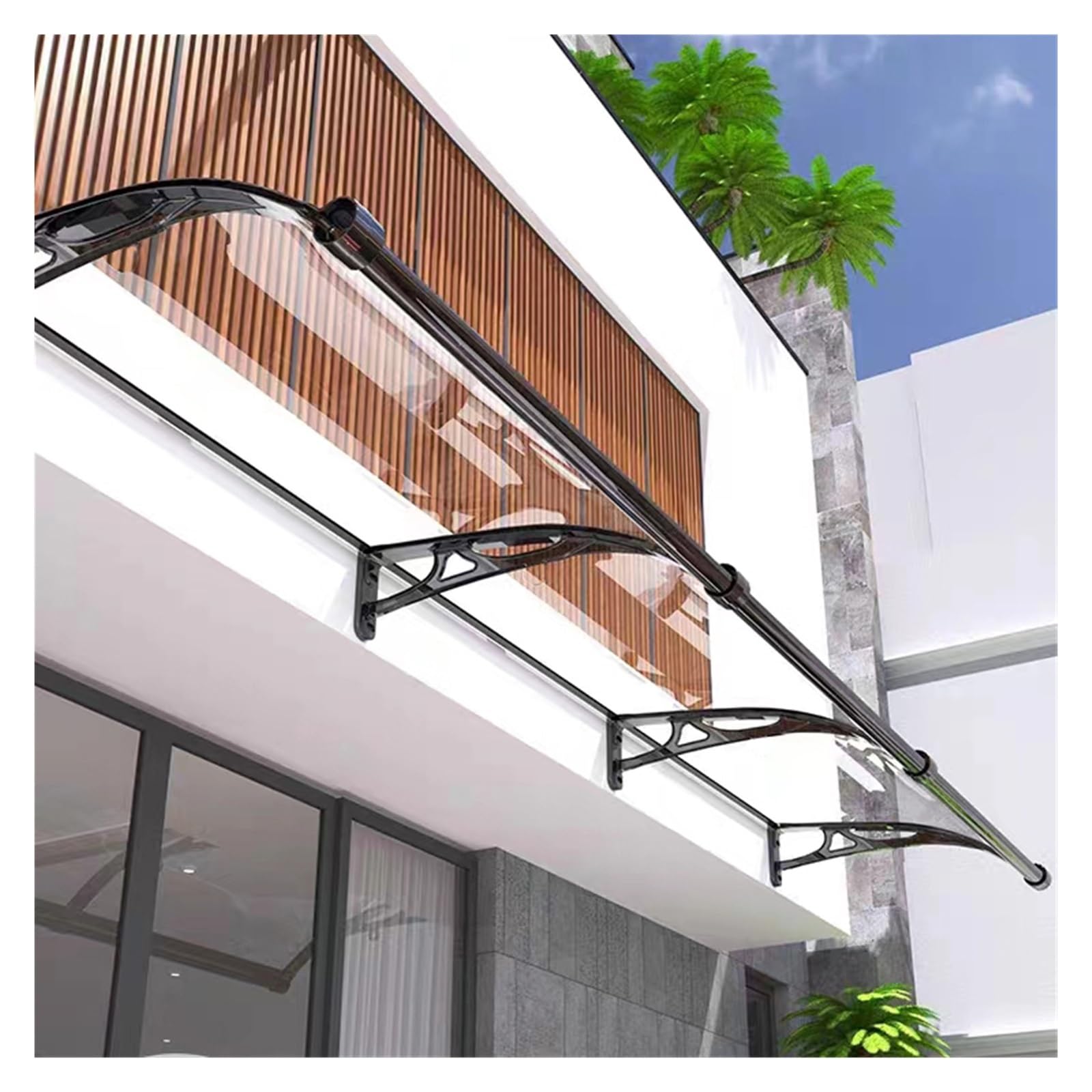 GJMSSMY Clear Marquise Door Canopy Outdoor Awning for UV Rain Snow & Sun Protection 60x80cm (23.62x31.5in) Durable WeatherResistant Easy Installation