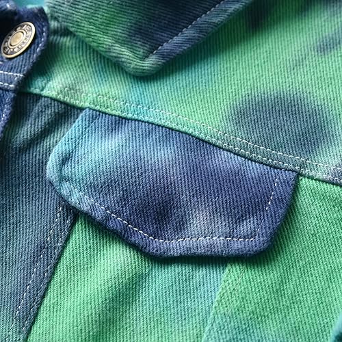 Miniatura 4 de Chaqueta de mezclilla de manga larga con botones para niños y niñas, abrigo de vaquero, abrigo básico con capucha casual