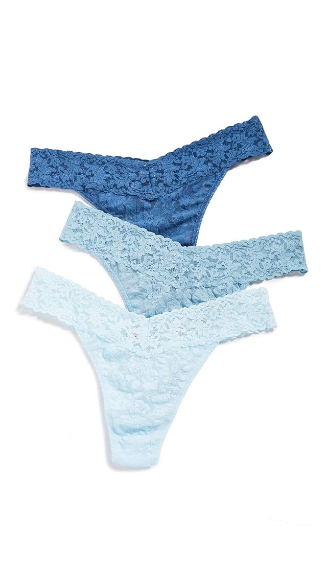 hanky panky womens Signature Lace Original Rise Thong 3 Pack
