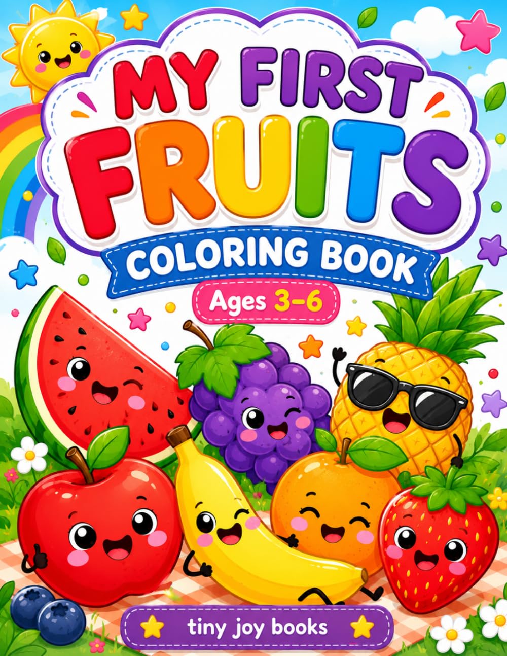 My First Fruits Coloring Book: Fun and Easy Coloring Pages for Kids Ages 3–6