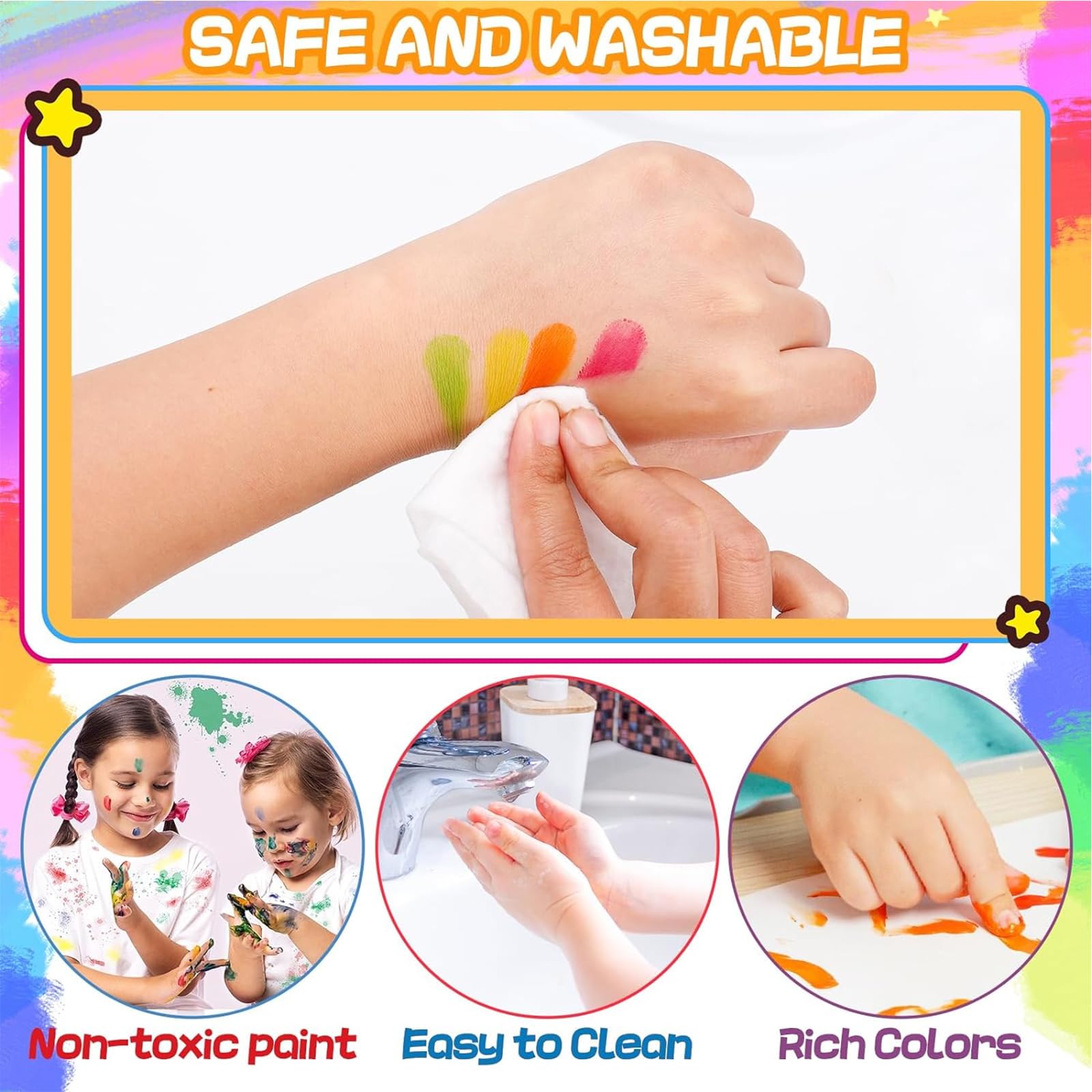 Tamponi Per Inchiostro Lithyc 13 Colori - Inchiostro Lavabile Per Timbri E Dipinti Con Le Dita - Foto 5