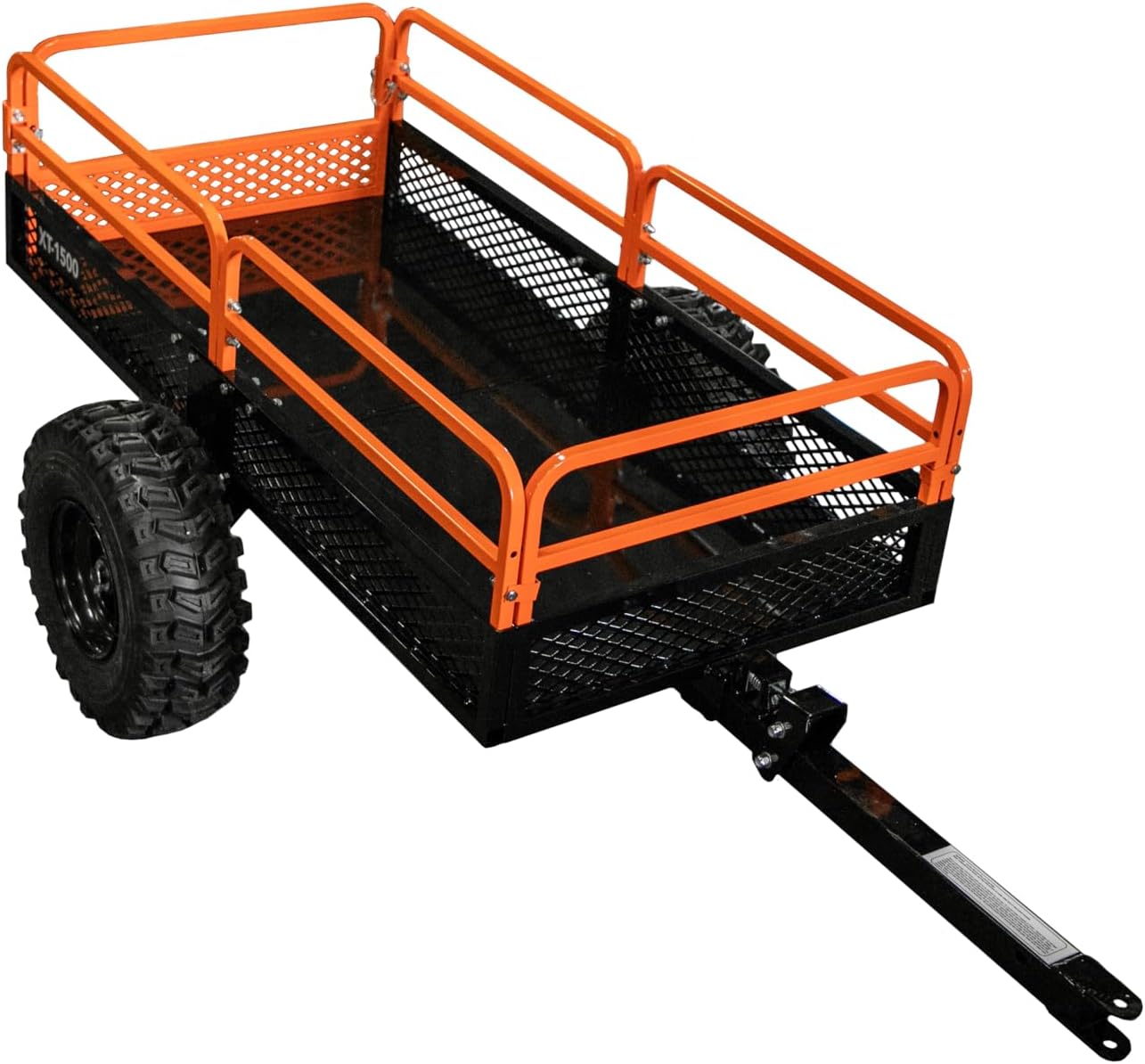 Impact IMPLEMENTS® 1500lb ATV/UTV/Tractor Trailer with Solid Steel Floor, Aggressive Tires, & Pivoting Tongue. Great for Agricultural Use & Land Management. Designed in Trademarked in The USA!