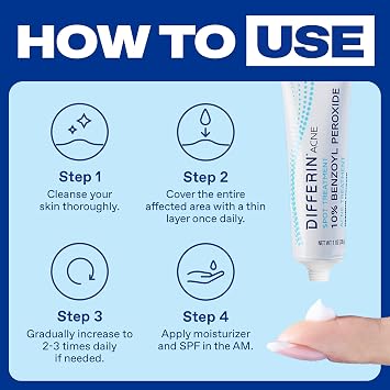 Differin Acne Spot Treatment, Max Strength, 10% Benzoyl Peroxide, 1oz