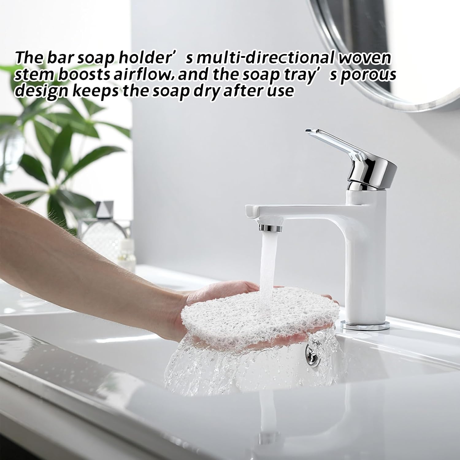 120 Pcs White Soap Saver Pads Non Slip Soap Dishes Mat Self Draining Cleaning Holder Pad for Bathroom Kitchen Hotel Supplies