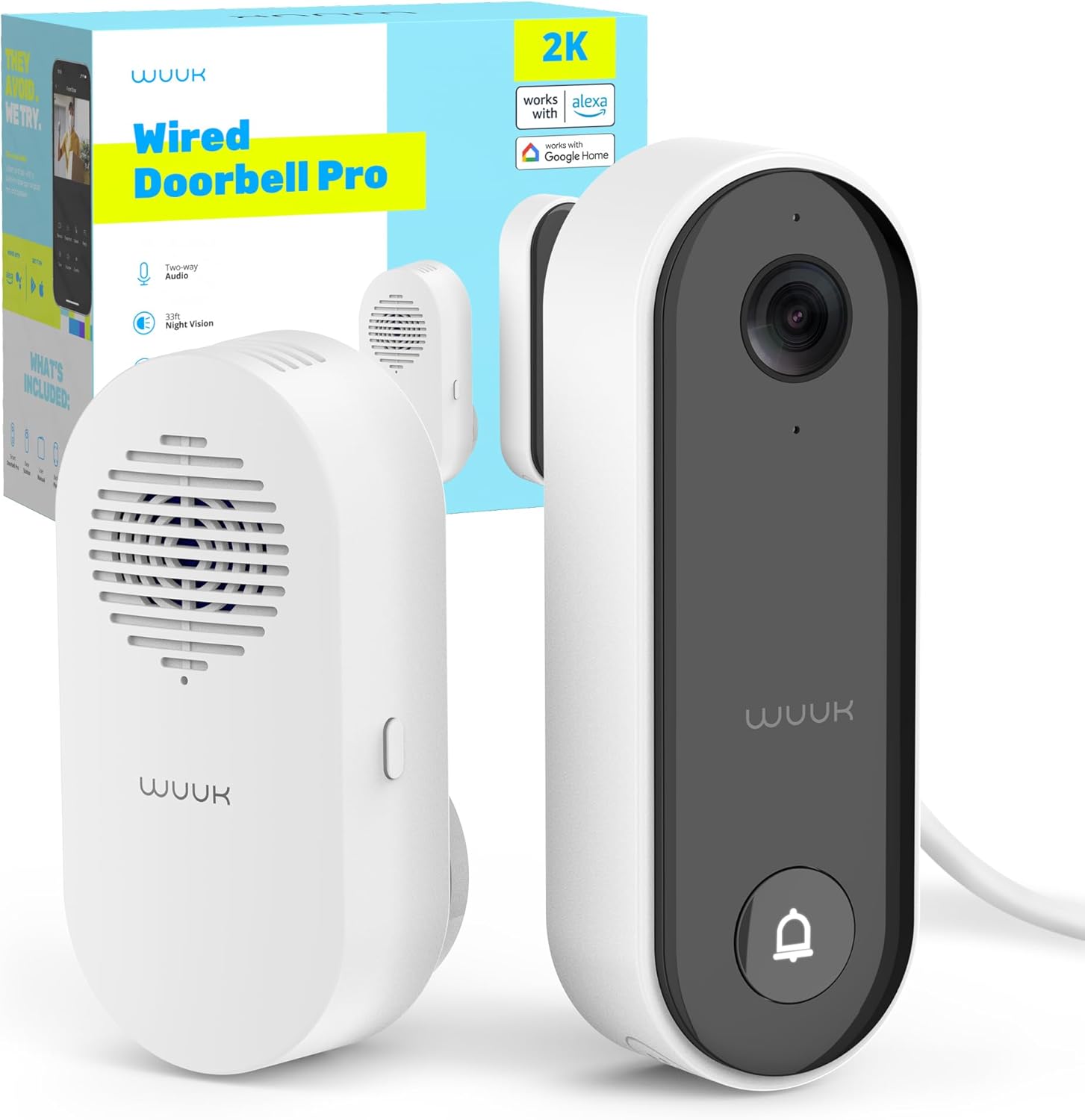 WUUK Doorbell Camera Wired, A Smart Doorbell That Knows You, Ondevice