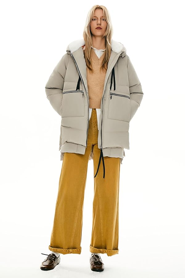 Orolay Women's Thickened Down Jacket Beige X-Large by Orolay - Image 8