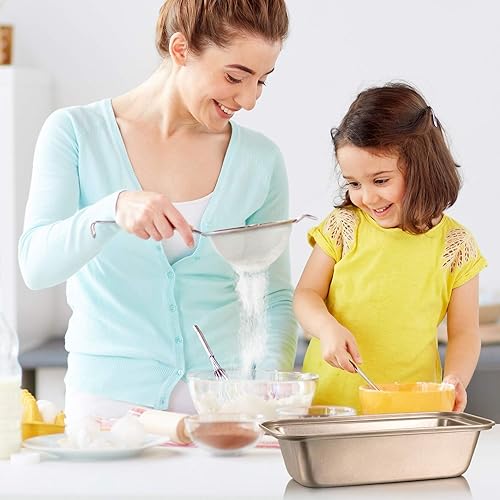 Miniatura 5 de Patelai 4 moldes para pan para hornear pan de 8.5 x 4.5 pulgadas, antiadherente, acero al carbono, estaño rectangular, utensilios para hornear para