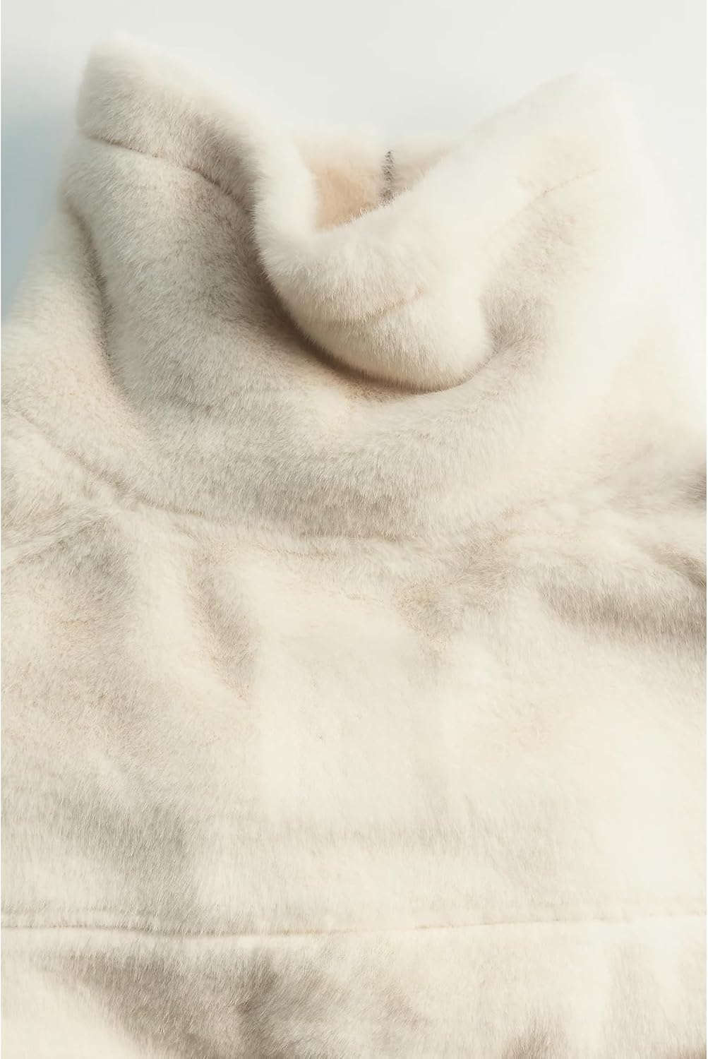 Ainangua Long Sleeve Quarter Zip Pullover Women Oversized Faux Fur Coat Fall Winter Warm Fuzzy Fluffy Jacket Outwear