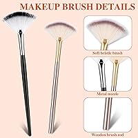 Vista 6 de 12 cepillos de abanico para faciales suaves y delgados para mascarillas faciales aplicador de cepillo para máscara de ácido glicólico, máscara