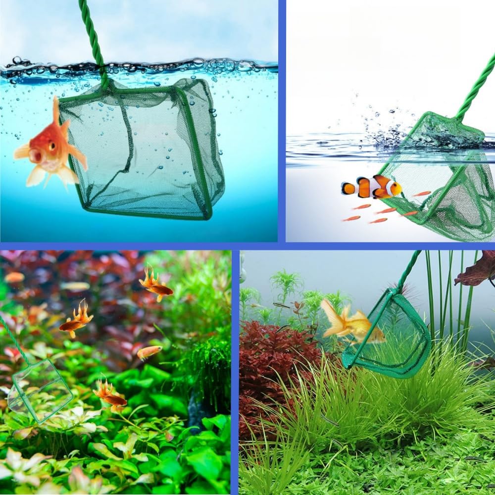 GYWHOOFT Green Aquarium Net 30 x 12 cm Fine Mesh Fishing Net for Fish - Image 4