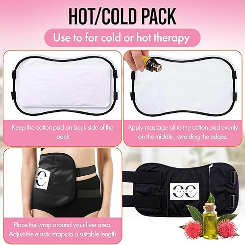 Miniatura 2 de Nuestro paquete revitalizante de aceite de ricino Wrap, una solución natural y eficaz para la desintoxicación del hígado, las estrías, nutre tu piel